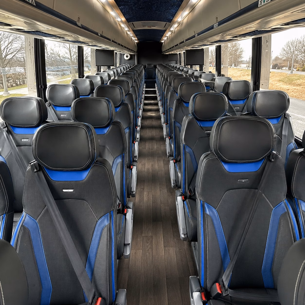 pearland charter bus rental inside