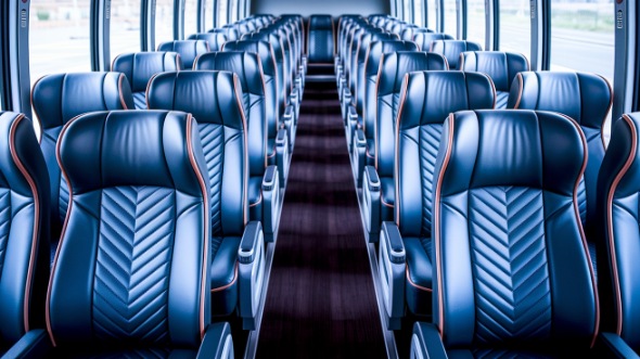 pearland 54 passenger charter bus inside