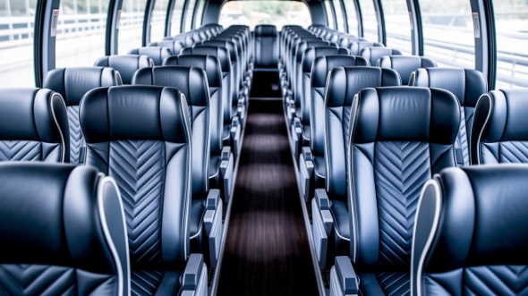 pearland 56 passenger charter bus inside