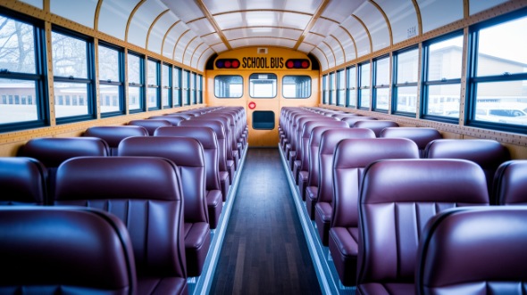 pearland school bus rental inside