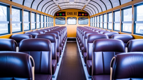 school bus rental interior